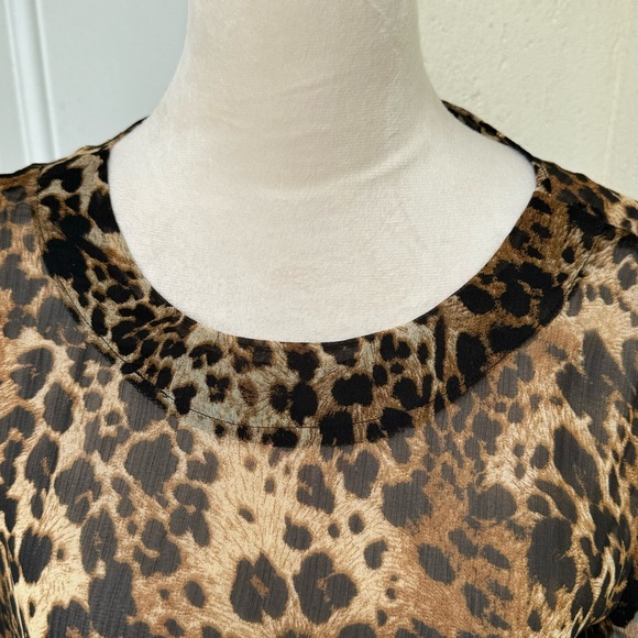 KUT FROM THE KLOTH. Animal Print, Sheer top. Embellishing on front hem. … - Picture 3 of 12